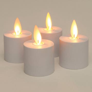 LED-theelichten met afstandsbediening | Wit | Ø 3,8 cm | H 5, Ophalen of Verzenden, Zo goed als nieuw