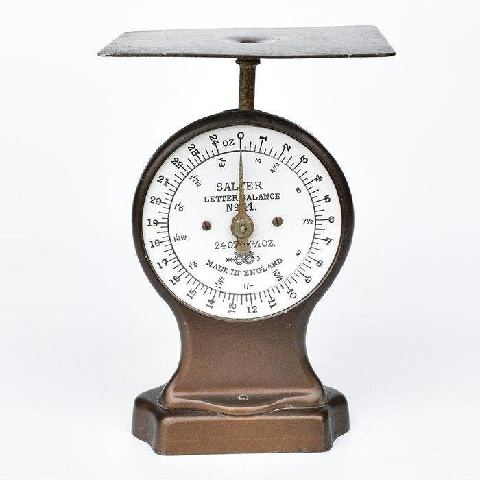Salter - Weegschaal - IJzer, Messing - letter balance No. 11, Antiek en Kunst, Curiosa en Brocante