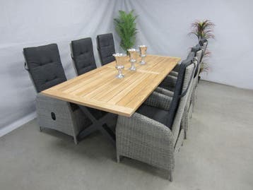 te velde tuinmeubelen ross tuinstoel met lucan tuintafel, Nieuw