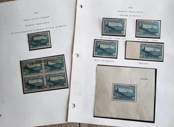 Spanje 1938 - Defensa de Madrid - Verschillende soorten. -, Postzegels en Munten, Gestempeld