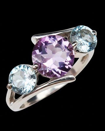Amethist - Zilver, LÉtoile de Dionysos – Ring met Amethist