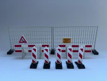 wegafzetting en bouwhekken 3D diorama modelbouw 1:32, Verzenden, Nieuw, Groter dan 1:35, Diorama