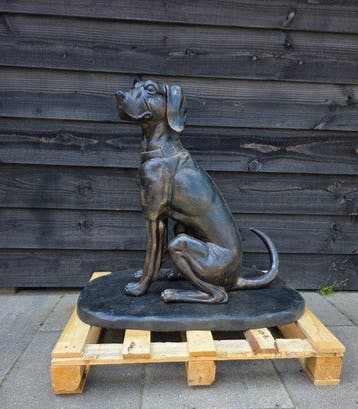 Beeld, XL Dog with Base - 72.5 cm - Gietijzer - 2026