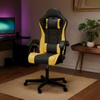 Gamingstoel / Bureaustoel HyperSeat - Zwart / Geel, Huis en Inrichting, Bureaustoelen, Verzenden, Nieuw