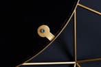 Handgemaakte spiegel DIAMOND L 80cm goud gemaakt van ijzer, Huis en Inrichting, Woonaccessoires | Spiegels, Ophalen of Verzenden