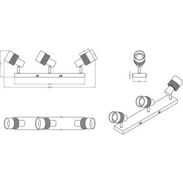 LED Plafondspot - Trion Dandini - E14 Fitting - 3-lichts -, Ophalen of Verzenden, Nieuw, Plafondspot of Wandspot, Led