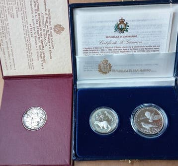 San Marino. lire 500-500-1000 1993-1976 (Zonder