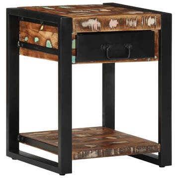 vidaXL Bijzettafel 40x40x50 cm massief gerecycled hout, Huis en Inrichting, Verzenden, Nieuw