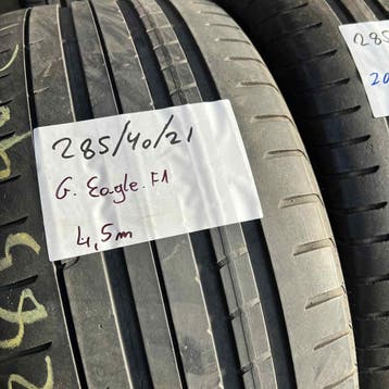 2 x Goodyear Eagle F1 285-40-21 Zomerbanden 4,5mm, Gebruikt, 285 mm, Band(en), Personenwagen