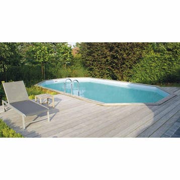 Gardipool Oblong houten zwembad - 8.10 x 4.60 x 1.33 m, Verzenden, Nieuw