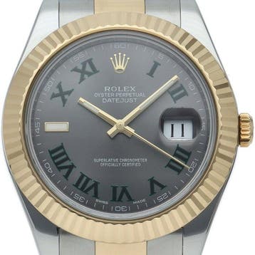 Rolex - Datejust II Mens Watch Oyster Slate Roman -, Nieuw