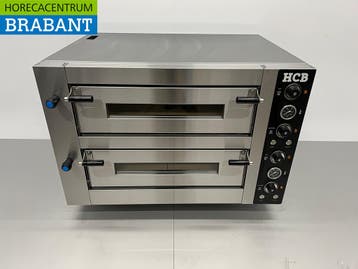 HCB RVS Pizzaoven 2 x 4 pizzas 34 cm doorsnede 400V Horeca, Ophalen of Verzenden, Nieuw in verpakking