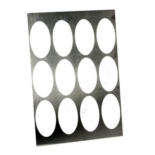 Logo-galettes sjabloon RVS Ovaal Groot, Hobby en Vrije tijd, Taarten en Cupcakes maken, Nieuw, Verzenden