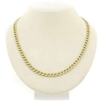 Gouden robuuste gourmetschakel ketting, Ophalen of Verzenden, Gebruikt, Overige kleuren, Goud
