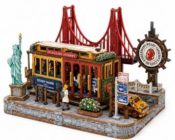 PlayfulMario Cable Car DangDang met verlichting 203 onder..., Verzenden, Nieuw
