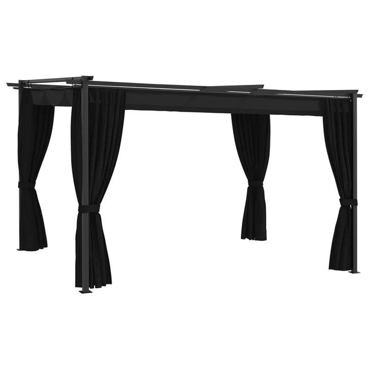 vidaXL Prieel 4x3 m antraciet, Tuin en Terras, Partytenten, Nieuw, Verzenden