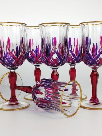 Secoloventesimo - Kelk (6) - Golden red goblet - Emaille,