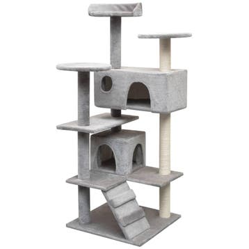 vidaXL Kattenkrabpaal met sisal krabpalen 125 cm grijs, Dieren en Toebehoren, Katten-accessoires, Verzenden, Nieuw