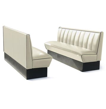 Classic Retro Diner Bank Bel Air HW180 Gebroken Wit, Ophalen, Gebruikt