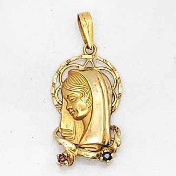 Kruishanger - 18 karaat Geel goud, Witgoud - 0.06ct. tw.