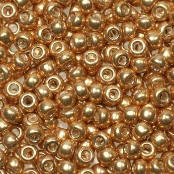 c.a. 5 gram Miyuki rocailles 8/0 - Galvanized gold (3 mm 8), Ophalen of Verzenden, Nieuw, Kraal