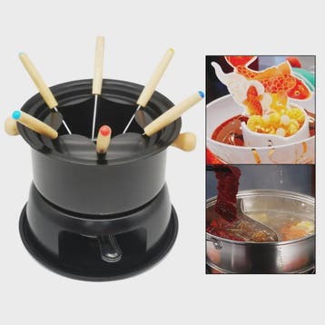 Afneembare Fondueset met 6 Vorken - Voor Chocolade, Kaas & M, Verzenden, Nieuw
