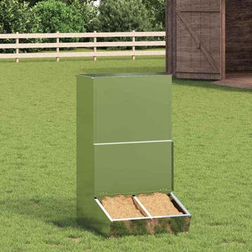 vidaXL Varkensvoeder Zilver 55 x 51 x 91,5 cm 20 kg, Dieren en Toebehoren, Verzenden, Nieuw