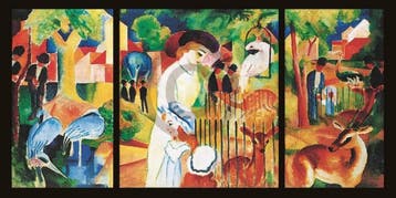 Kunstdruk August Macke - Zoologischer Garten 100x50cm, Verzenden, Nieuw