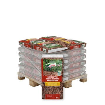Halve pallet DCM Bio Cacaodoppen 20 zakken x 50L (1000L), Tuin en Terras, Ophalen of Verzenden, Nieuw