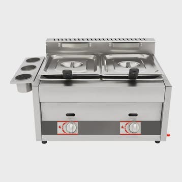 Professionele Gas Friteuse 12L Dubbele Tank RVS - Compact &, Verzenden, Nieuw