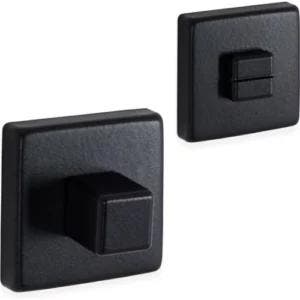 Rozet Mila - vierkant - WC - mat zwart, Doe-het-zelf en Verbouw, Hang- en Sluitwerk, Klink of Kruk, Nieuw, Ophalen of Verzenden