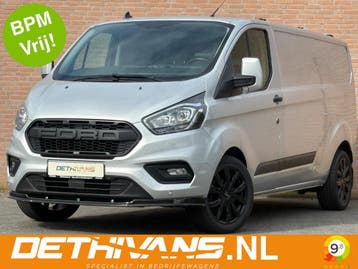 Ford Transit Custom 2.0TDCI 130PK Lang / Carplay / Camera /, Stof, Gebruikt, Zwart, Ford