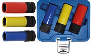 Krachtdoppenset 1/2 inch kort voor alu-velg 17,19 en 21mm, Verzenden, Nieuw