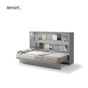 Lenart Bed Concept Horizontaal Opklapbed 120x200 - Grijs, Nieuw