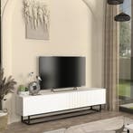 Tv-meubel Verpsboga kort frame 180x32x47 cm wit [en.casa], Verzenden, Nieuw