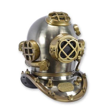 A BRASS AND COPPER DIVING HELMET (Beeldjes - Decoratie), Verzenden, Nieuw