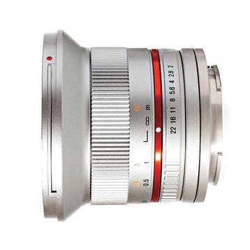 Samyang 12mm f/2.0 NCS CS Fujifilm X-mount Zilver objectief, Audio, Tv en Foto, Fotografie | Lenzen en Objectieven, Verzenden