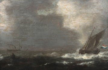 In stijl van Julius Porcellis, Schepen op zee