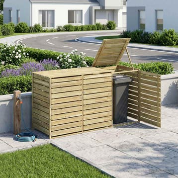 vidaXL Containerombouw voor 3 Afvalbakken 240 L, Verzenden, Nieuw