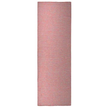 vidaXL Buitenkleed platgeweven 80x250 cm rood, Verzenden, Nieuw, Rood