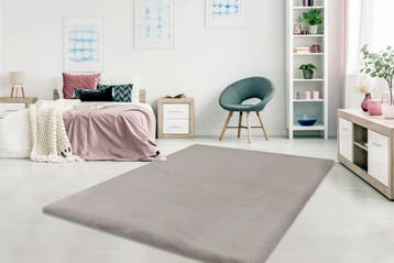 Fluffy Vloerkleed | Heaven | Uni | Taupe | 120x170 cm, Verzenden, Nieuw