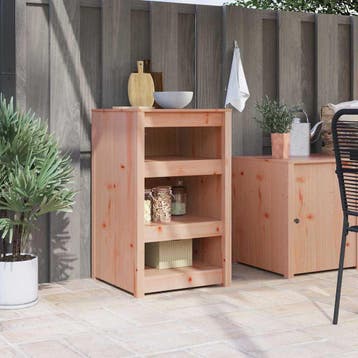 vidaXL Keukenkast met plank MEPPEL Bruin Eiken 55 x 55 x 92, Verzenden, Nieuw, Bruin