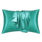 Satijnen kussensloop Zacht Groen 60 x 70 cm hoofdkussen form, Ophalen of Verzenden, Nieuw
