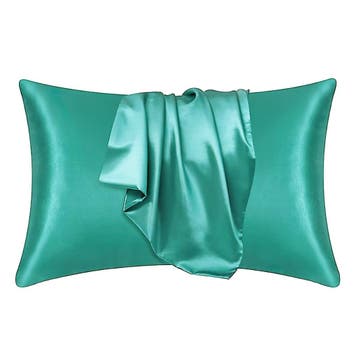 Satijnen kussensloop Zacht Groen 60 x 70 cm hoofdkussen form, Ophalen of Verzenden, Nieuw