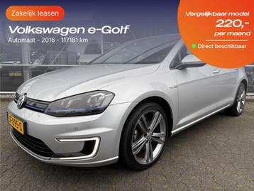 Volkswagen e-Golf | Zakelijk Leasen vanaf 153,- p/mnd, Nieuw, Financial lease, Lease