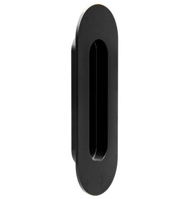 Inbouw schuifdeurkom ovaal 120x40 mm mat zwart, Verzenden, Nieuw