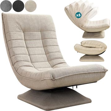 Relax Lounger Aberdeen Stof Crème (Ligbed - Lounge), Verzenden, Nieuw