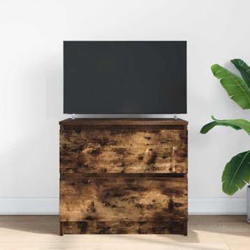 vidaXL Tv-meubel 60x35x54 cm bewerkt hout gerookt, Minder dan 50 cm, Verzenden, Nieuw, Minder dan 100 cm