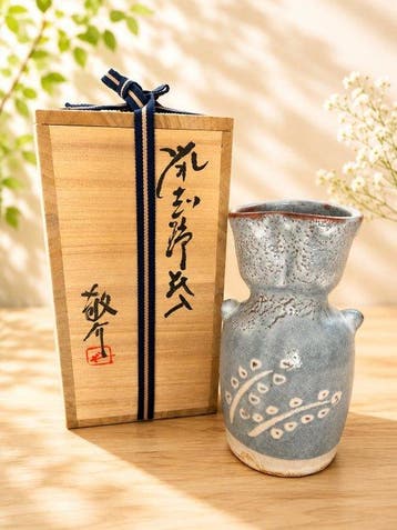 Vaas - Keramiek - Japan - Nezumi-Shino Bloemvaas (Zonder
