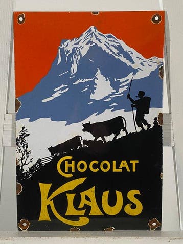 Klaus - Emaille plaat - 30x20cm - Gemaakt van een dikke